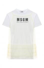 Хлопковое платье MSGM Kids