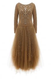 Платье с отделкой стразами и бисером Ralph Lauren