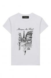 Хлопковая футболка KARL LAGERFELD KIDS