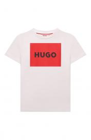 Хлопковая футболка HUGO