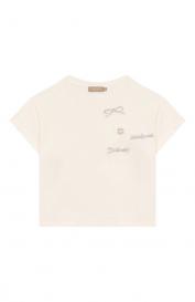 Футболка из вискозы ELIE SAAB JUNIOR