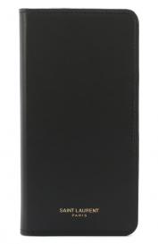 Кожаный чехол для iPhone X Saint Laurent