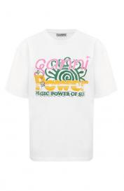 Хлопковая футболка Ganni