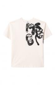 Хлопковая футболка MSGM Kids