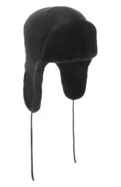 Кашемировая шапка-ушанка Бруклин с мехом норки FurLand