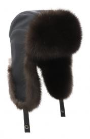 Шапка-ушанка Modern с мехом соболя Black Sable