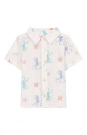 Рубашка из хлопка и льна Babybu