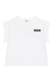 Хлопковая футболка MSGM Kids
