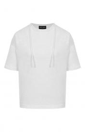 Футболка изо льна и хлопка Giorgio Armani