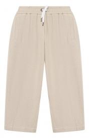 Брюки из вискозы и хлопка Brunello Cucinelli
