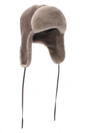 Кашемировая шапка-ушанка с мехом норки FurLand