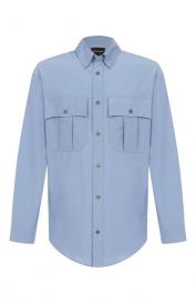 Рубашка из хлопка и шелка Emporio Armani