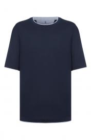 Футболка из шелка и хлопка Brunello Cucinelli