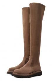 Замшевые ботфорты Brunello Cucinelli