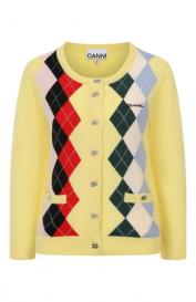 Кардиган из шерсти и кашемира Ganni