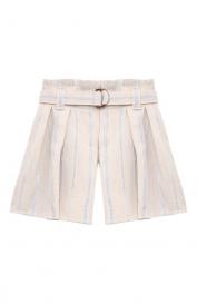 Шорты изо льна и хлопка Brunello Cucinelli