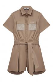 Комбинезон из хлопка и вискозы MSGM Kids