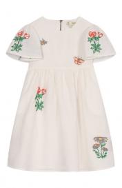 Платье изо льна и хлопка Stella McCartney