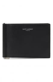 Кожаный зажим для купюр Saint Laurent
