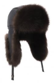 Шапка-ушанка Авиатор с мехом соболя Black Sable