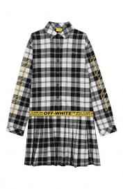 Хлопковое платье-рубашка Off-white
