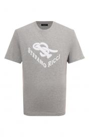 Хлопковая футболка Stefano Ricci