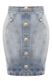 Джинсовая юбка Balmain