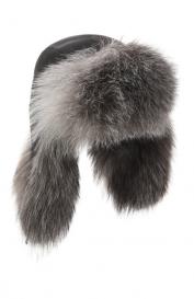 Шапка-ушанка с мехом лисы VICTORIA KUSENKOVA