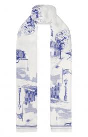 Палантин из шелка и шерсти Burberry