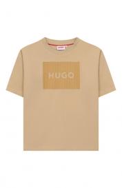 Хлопковая футболка HUGO