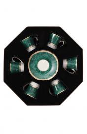 Набор из шести чайных чашек с блюдцами Malachite Stefano Ricci