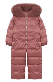Пуховый комбинезон с отделкой из песца Chepe
