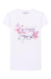 Хлопковая футболка Monnalisa