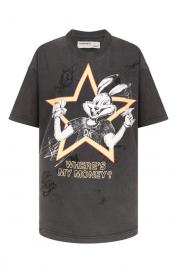 Хлопковая футболка DOMREBEL