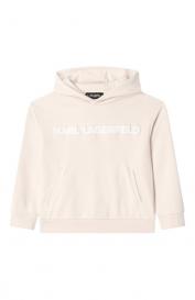 Хлопковое худи KARL LAGERFELD KIDS