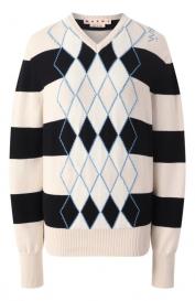 Хлопковый пуловер Marni