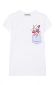 Хлопковая футболка Monnalisa