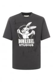 Хлопковая футболка DOMREBEL
