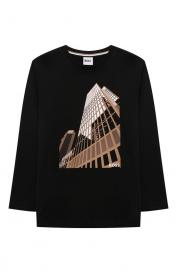 Хлопковый лонгслив BOSS