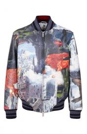 Кожаный бомбер Off-white