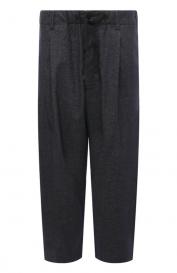 Брюки из шерсти и хлопка Giorgio Armani