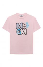 Хлопковая футболка MSGM Kids