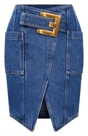 Джинсовая юбка Balmain