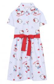 Хлопковое платье-рубашка Monnalisa