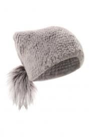 Меховая шапка из норки и лисы VICTORIA KUSENKOVA