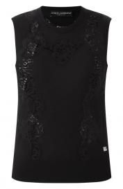 Топ из кашемира и шелка Dolce&Gabbana