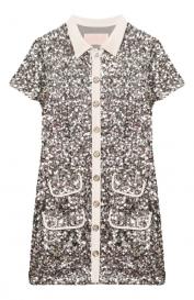Платье с отделкой пайетками Blumarine