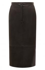 Кожаная юбка Yves Salomon