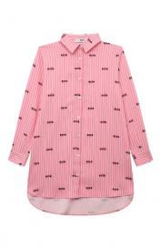 Платье-рубашка из вискозы MSGM Kids