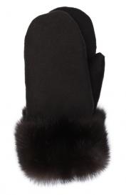 Кашемировые варежки с мехом соболя и норки MVST